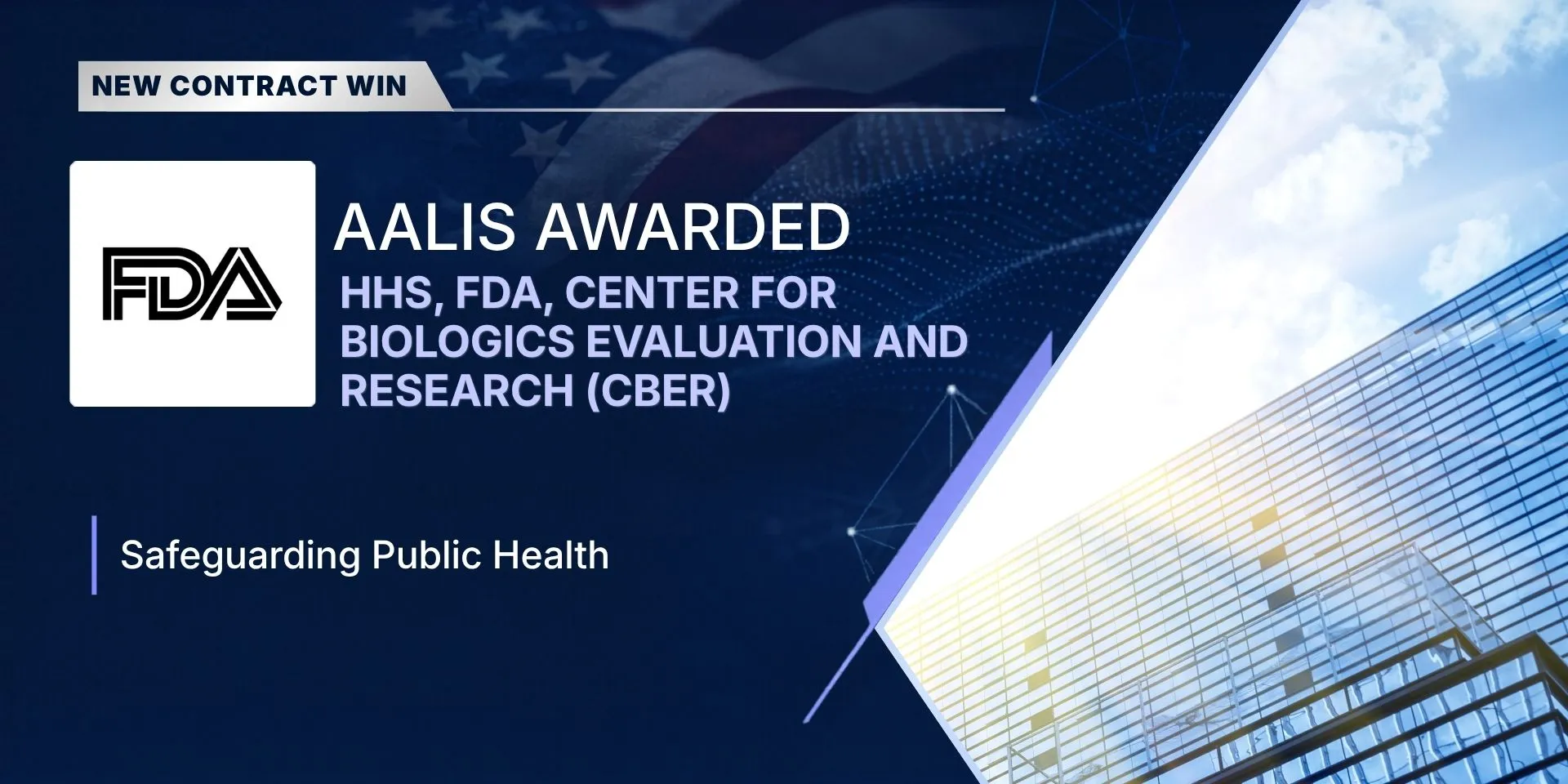 Aalis awarded the HHS FDA CBER contract