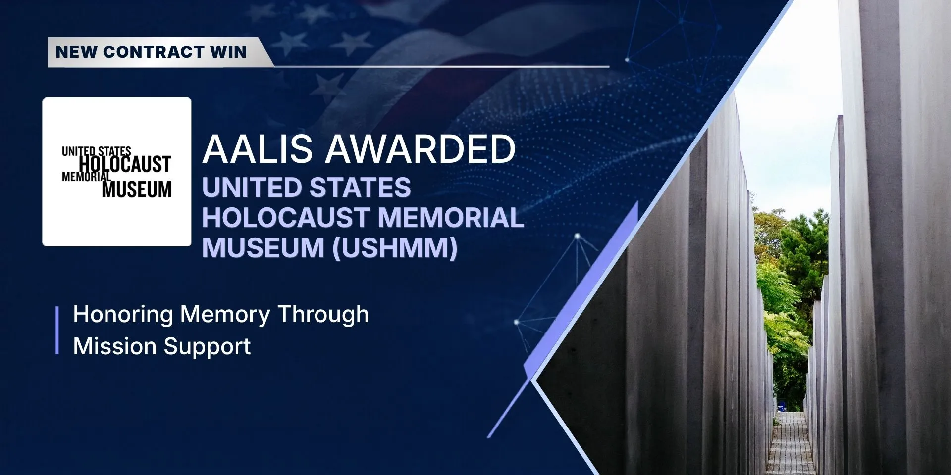 Aalis awarded the United States Holocaust Memorial Museum contract
